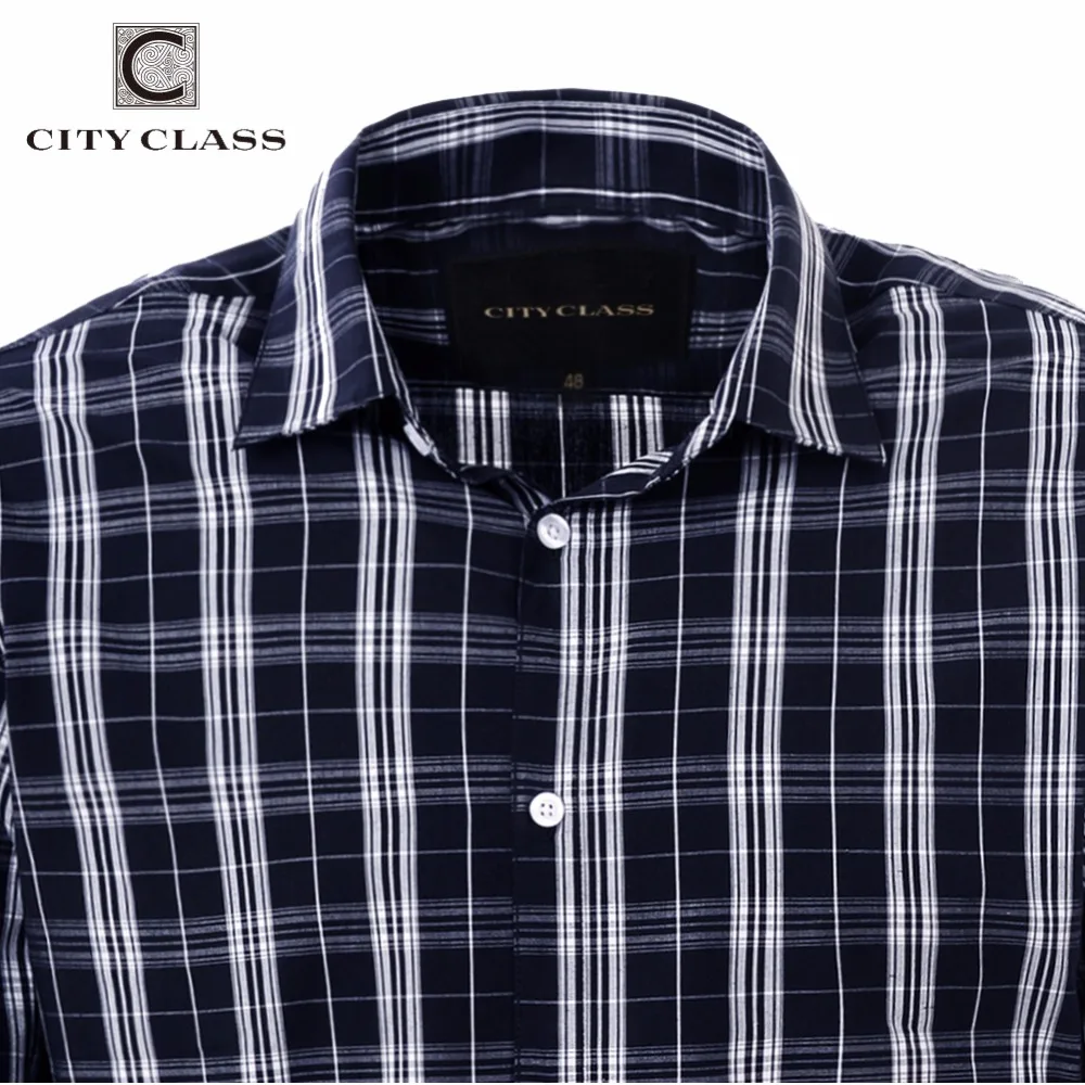 CITY CLASS 2018 men dress eu size business striped shirts formal office brand clothing camisa masculina multi-color 2967