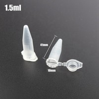 500pcs 10*41mm 1.5ml Mini Plastic Bottles Container Home Storage Transparent Small Bottle PRC Tube Home Garden Storage Vial