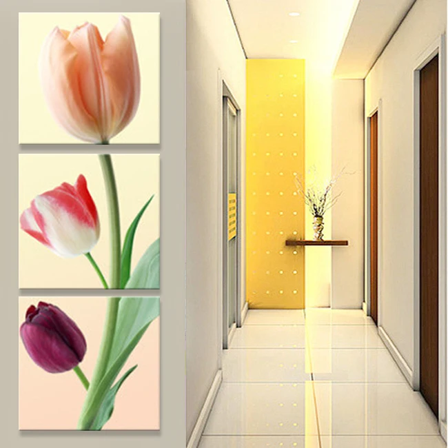 

art Flowers Corridor canvas oil painting living room pictures on the wall Modular pictures Print cuadros decoracion(no frame)