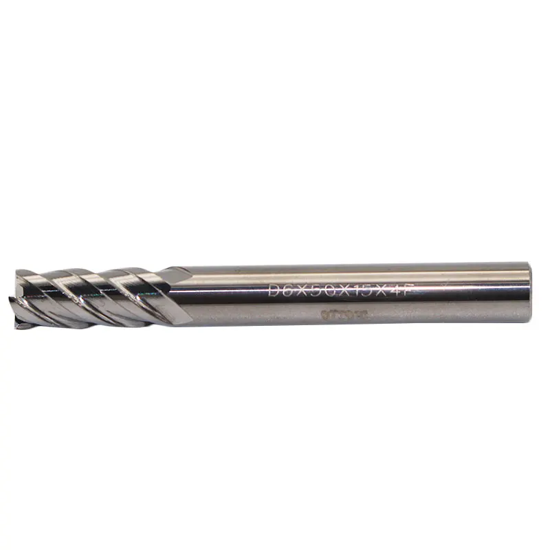 1 قطعة 3 مللي متر 4 مللي متر 5 مللي متر 6 مللي متر نهاية مطحنة 4 الناي مستقيم Cermet شقة Endmills CNC بت التوجيه قطع الطحن