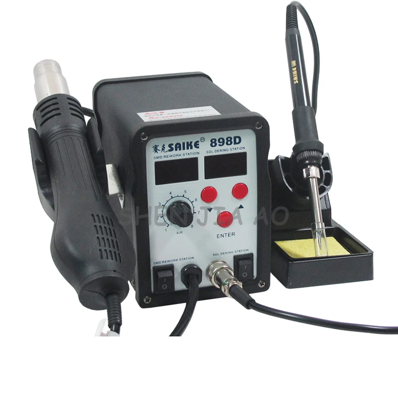 110/220V Hot Air Gun Soldering Desoldering Station Combo 898D Hot Air Gun Soldering Machine 1PC