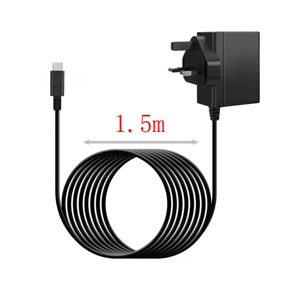 Адаптер переменного тока, зарядное устройство для переключателя для игровой консоли NS, вилка стандарта Великобритании