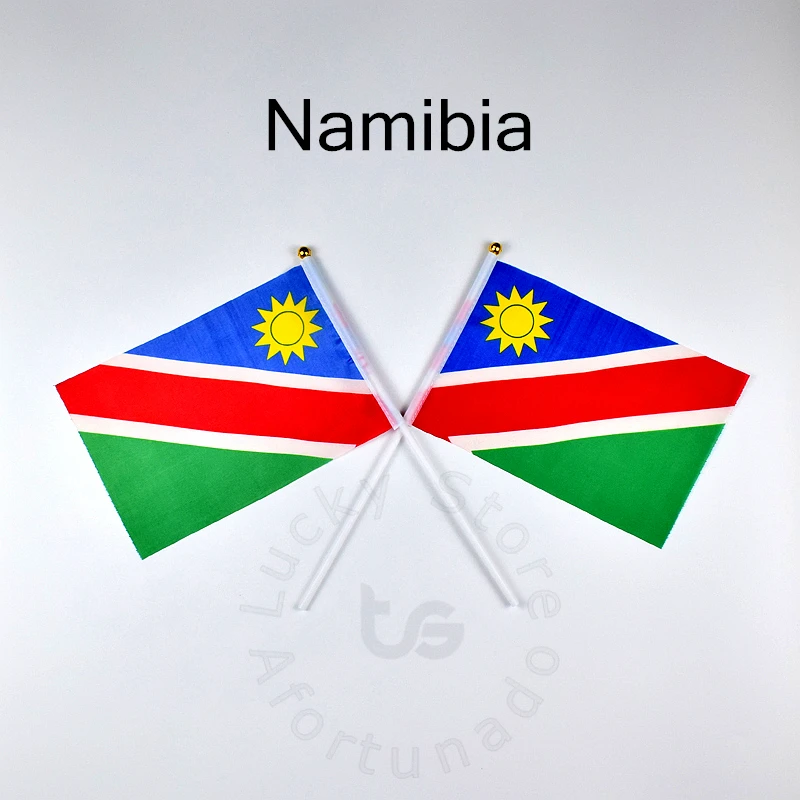 Namibia 14*21 cm 10pieces flag  Banner   Hand waving Flag  for meet,Parade,party.Hanging,decoration