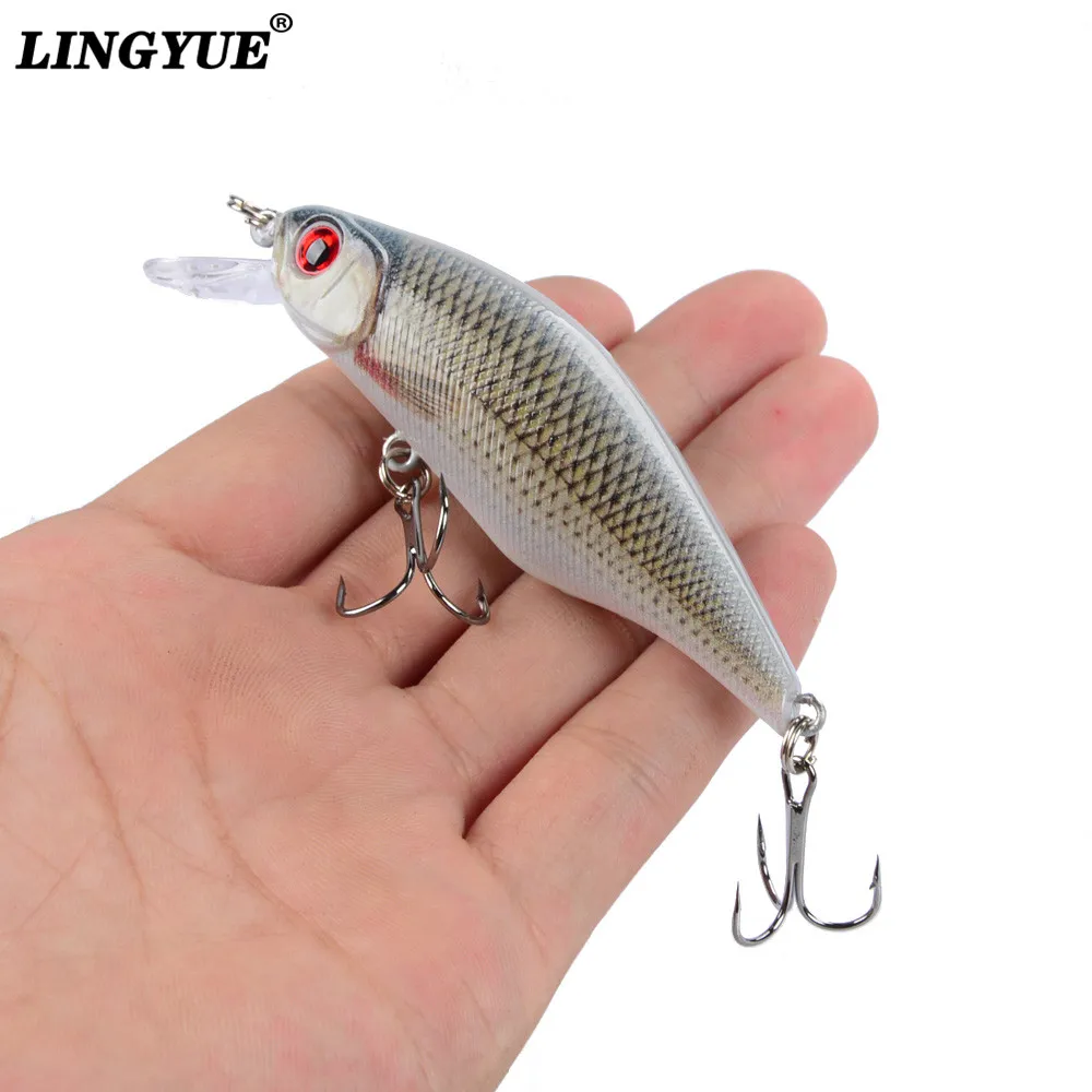 LINGYUE 1PCS Fishing Lure 90mm 11.5g Classical Crankbait Fat Minnow Fishing Bait Rattle Wobbler Isca Artificial Japan Pesca image 6