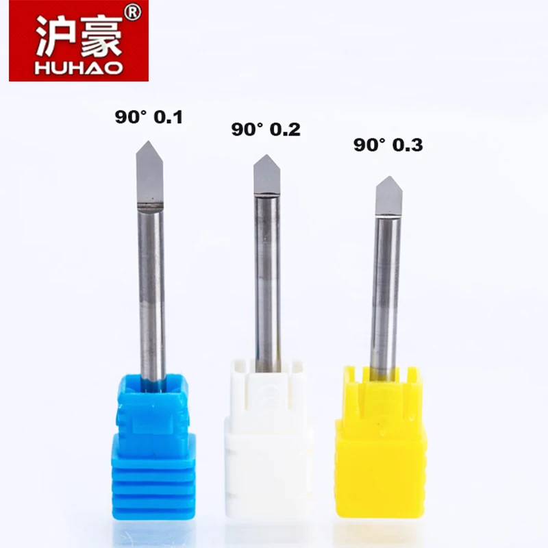 Huhao 1Pcs 4Mm Graveerbits Precisie Slijpen V-Vorm Carbide Pcb Frees Cnc Router Bit Machine Accessoires