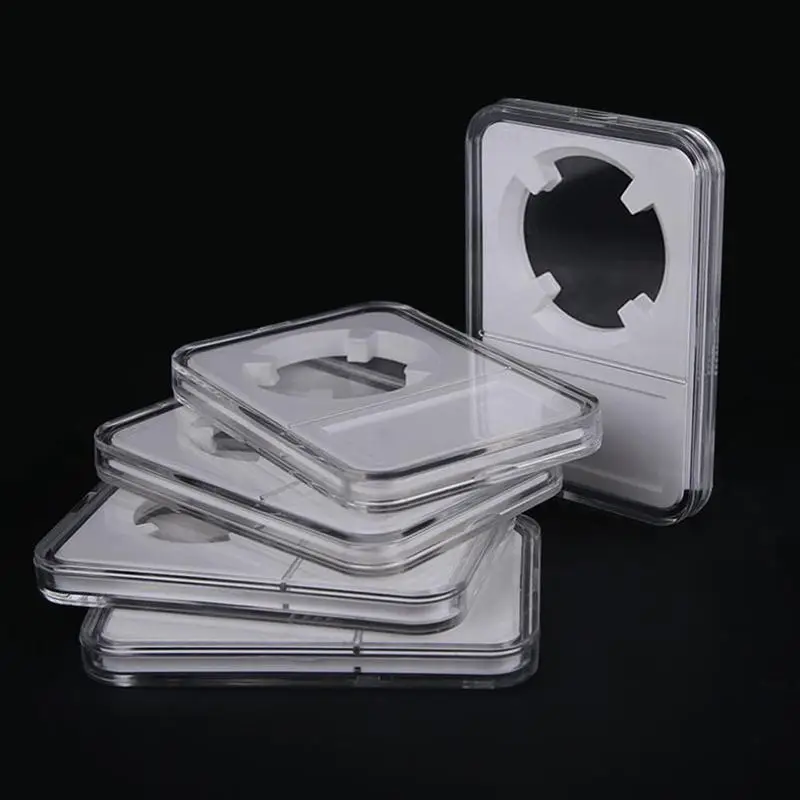 1Pc 40mm Fashion White Coin Storage Box Case Protector PCCB Protector NGC PCGS Grade Collection Box High Quality