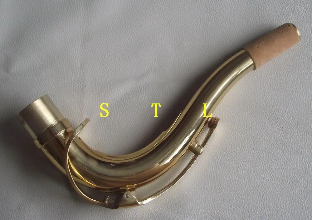 New Tenor saxophone neck gold lacquer brass material