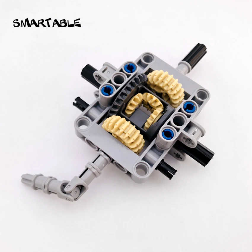 Smartable MOC – ensemble d'engrenages différentiels encadrés techniques, blocs de construction, pièces de châssis pour voitures, compatibles avec les grandes marques, 2 pièces/lot