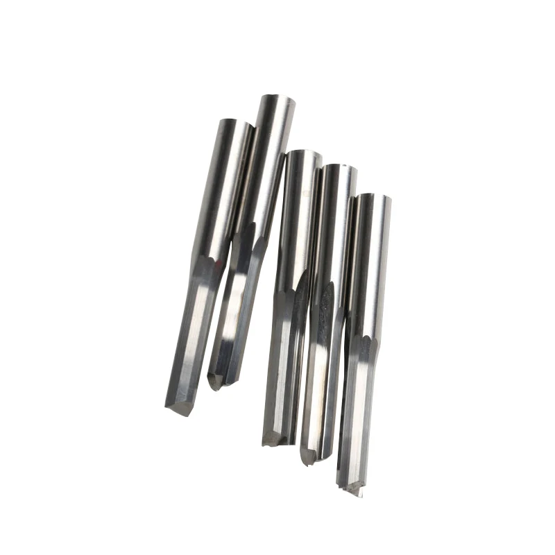 5pcs 6.0*22mm 2 Flute Straight Tool Sale CNC Woodworking Bits Solid Carbide Millinging Cutters Set For Wood