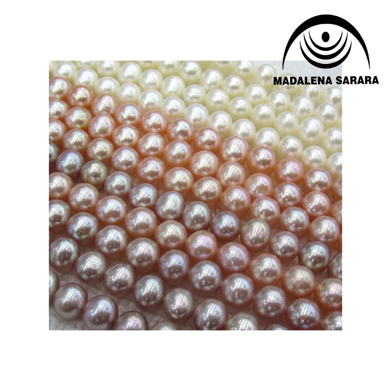 MADALENA SARARA AA Freshwater Pearl  Necklace  Strand 7-8mm  Pearl Strand DIY Beaded Making Three Colors Options 100% Guarantee