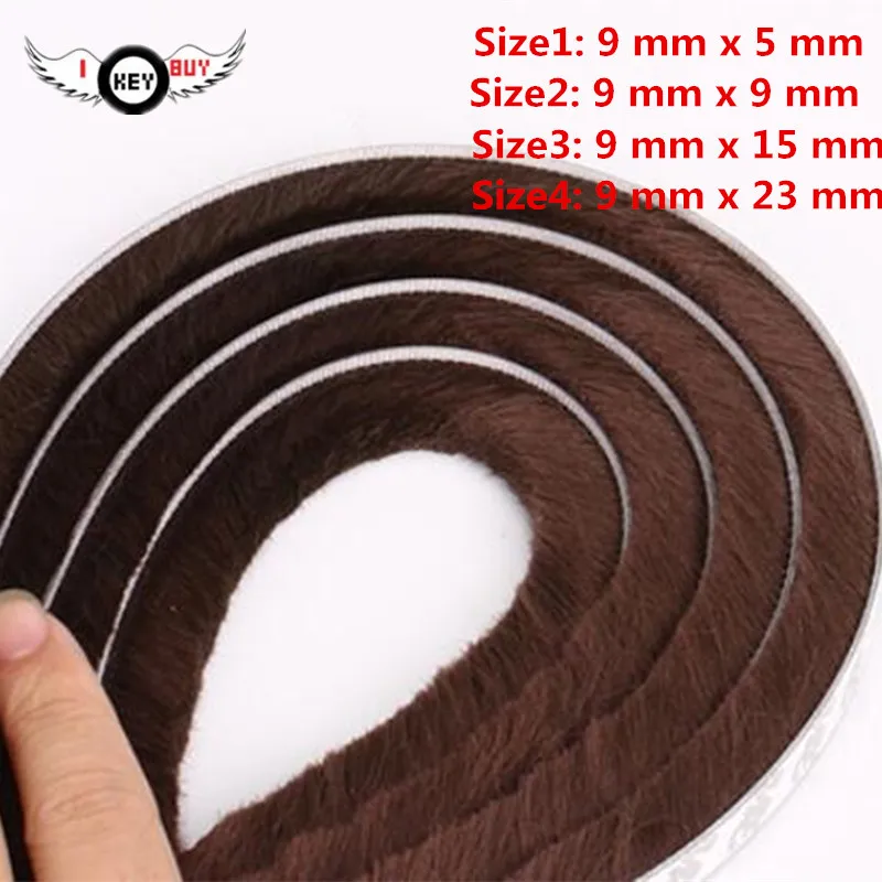 

20 Meters 9x5/9x9/9x15/9x23mm Door Window Adhesive Felt Seal Self-adhesive Door Gap Sealing Strips Sound Insulation Windproof