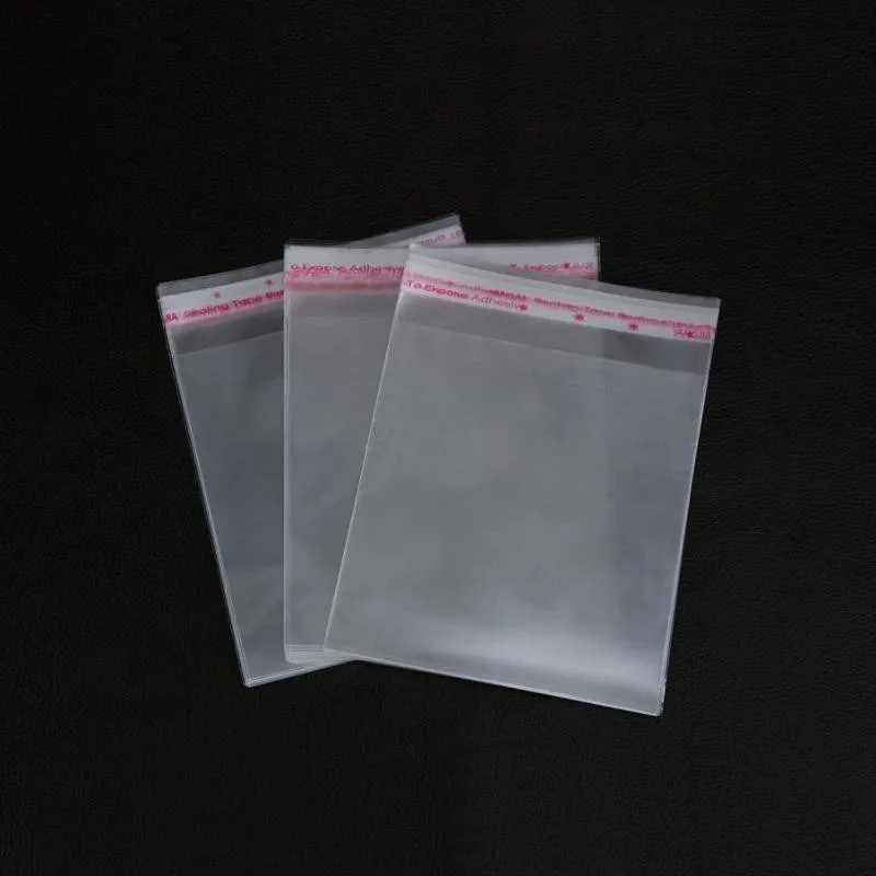 200pcs/lot-12*19cm Clear Resealable Cellophane/BOPP/Poly Bags Transparent Opp Bag storage Plastic Bags Self Adhesive Seal