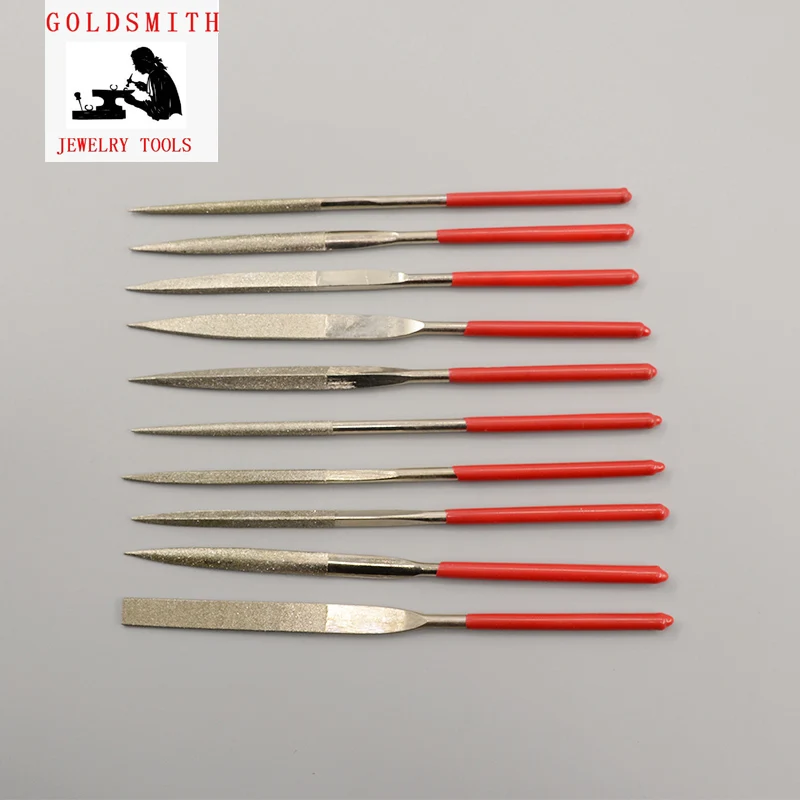 

10pcs needle files set metal jewelry beading hobby crafts tool Double Diamond Needle Nut Fret Pin File Set Hole Slot Filing Guit