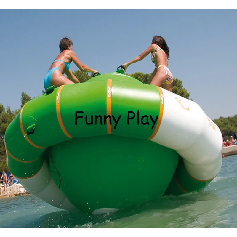 inflatable water balance boat Inflatable floating seesaw balance plate water game for Pool and Lake water gyro summer water park