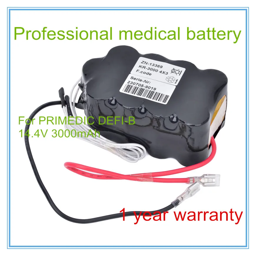 

Replacement For ZN-13369, 230705-9019, DEFI-B, DEFI-B M110 M111 M112 M113 Defibrillator Battery ( Four Copper Lines )