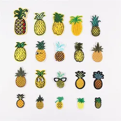 Tessuto ananas ricamato Patch Cap vestiti adesivi borsa cucire ferro su Applique abbigliamento fai da te cucito accessori di abbigliamento BU166