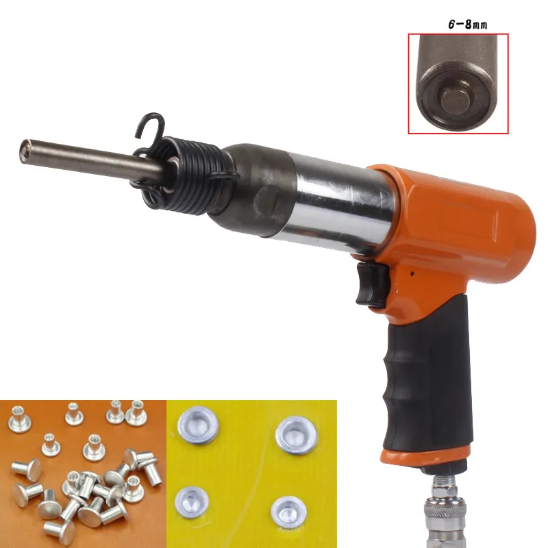 Pneumatic Riveter Street Traffic Signs Advertisement Nameplate Air Rivet Tools Solid Hollow 3 to 8mm Screw Nut Hammer Chisel