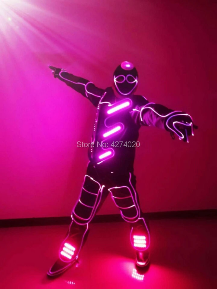 IED programming led costume stage show light up suit robot dance performance show clothing glowing light change costumes