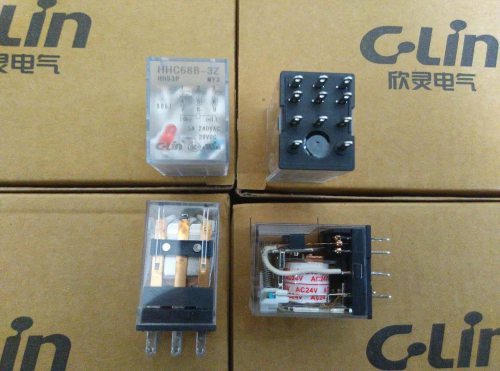 Brand new original authentic C-Lin HHC68B-3Z HH53P MY3N JZX-22F(D)/3Z Relay AC24V