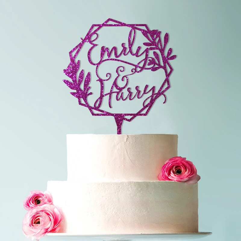 

Personalized Name Wedding Cake Topper Custom Wedding Cake Topper Customized First Names Cake Topper Acrylic Wedding Decoration