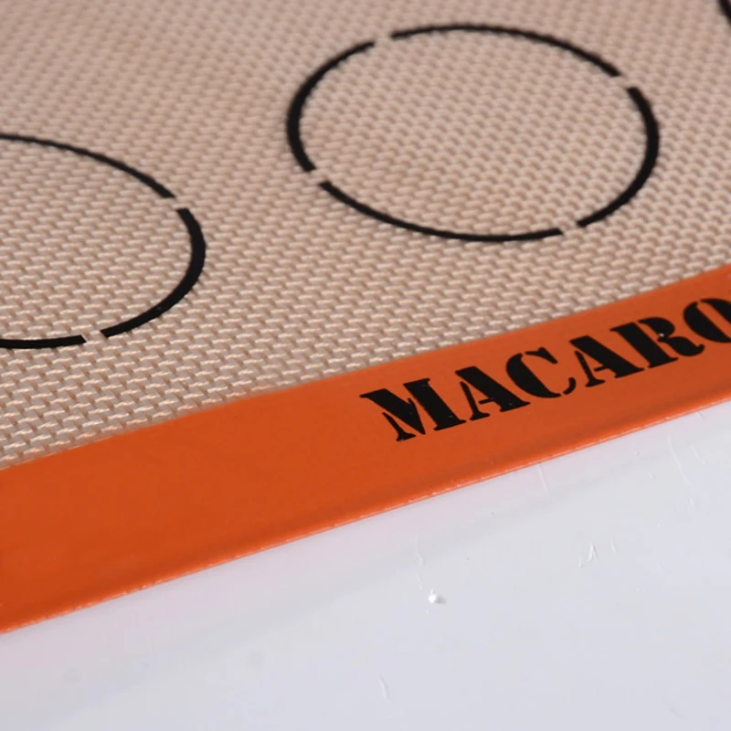 16.5x11.8inch  macaron mat macaroon rug 20 circles indents silicone glassfiber Macaron Baking Sheet