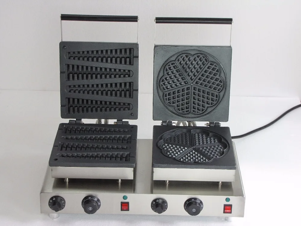 

Stainless Steel double head commercial waffle cone maker