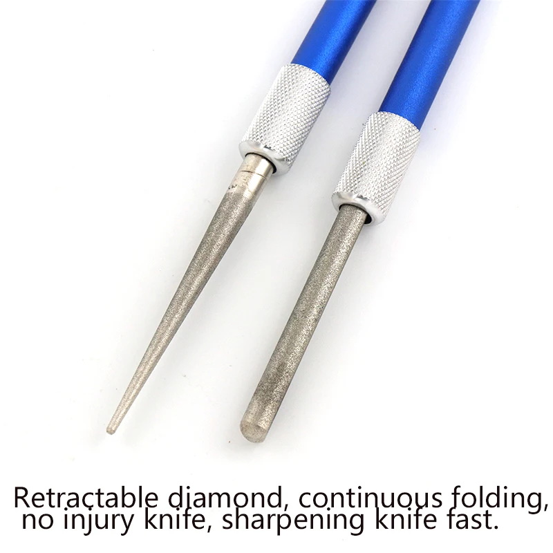 1pcs Diamond Pen Shape Fishing Hook Knife Sharpener Purpose Scissors Grindstone Portable Sharpener Bar Outdoor Tool
