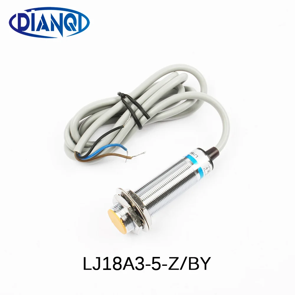 DIANQI Inductive Proximity Sensor,LJ18A3-5-Z/BY,PNP,3-wire NO,diameter 18mm,Proximity Switch