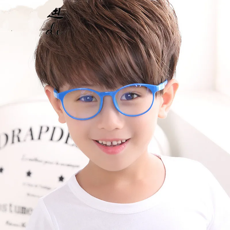 TR90 Plastic Titanium Kids Frame Eyeglasses Children Glasses Silicone Frame Rubber Cat Animal Safe Unbreaken Myopia Frame