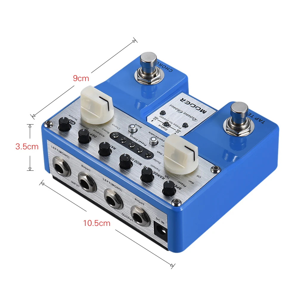 Mooer Reverie Chorus Twin Series Two-channel Stereo Digital Chorus Guitar Effect Pedal True Bypass With Free Pedal Connector