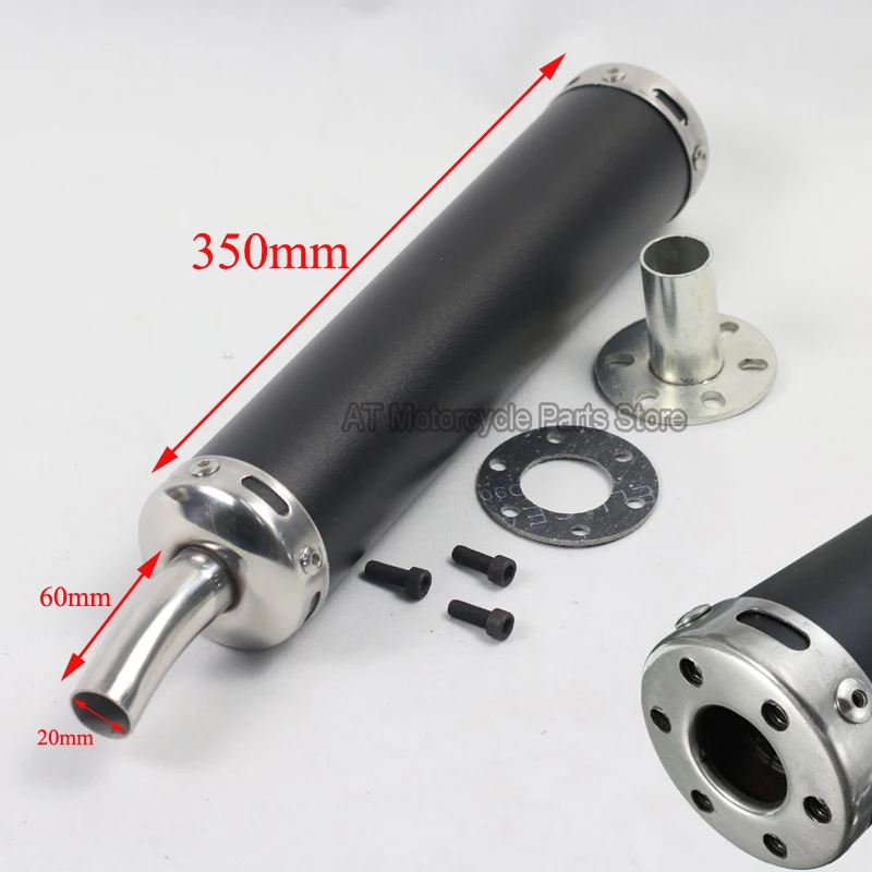 Stainless Steel 60*280 Uninversal Motorcycle Exhaust Muffler Silencer Pipe Motorbike Racing For Street Scooter Pitbike