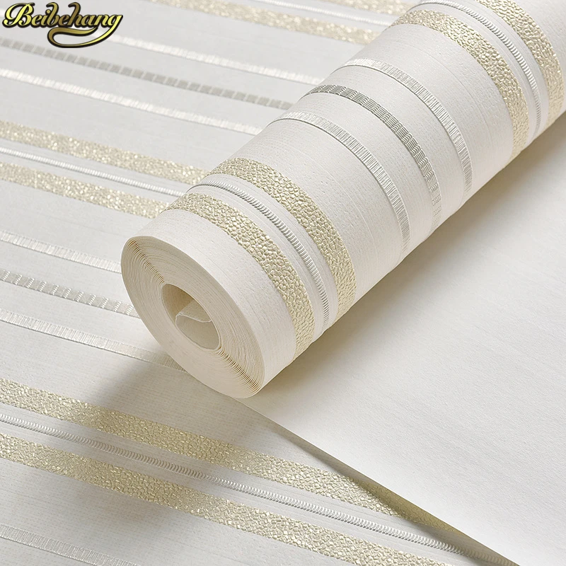 

beibehang Simple modern vertical stripes solid wall Paper papel de parede 3D Wallpaper for living room wall papers home decor