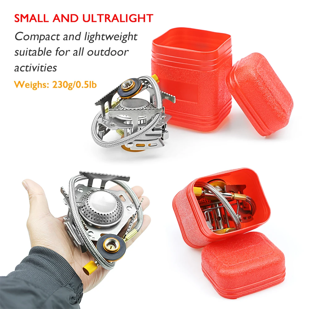 Hitorhike Portable Outdoor Folding Gas Stove Camping Equipment Hiking Picnic 3500W Igniter Camping Gas Stove