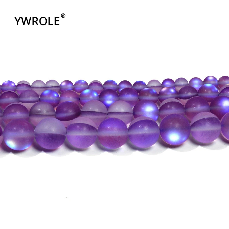 AAA + Áustria Cristal Glitter Roxo Escuro Síntese Pedra dos Grânulos de Vidro Para Fazer Jóias Pulseira DIY Colar 6/8 /10/12mm 15''