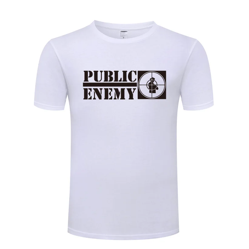 Music Rap Public Enemy T Shirts Men Hip Hop Short Sleeve O Neck Cotton Man T-Shirt Cool Funny Streetwear Top Tee Big Size