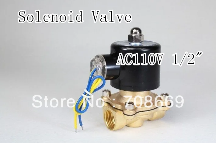 

2way2position AC110V 1/2" Electric Solenoid Valve Water Air N/C Gas Water Air