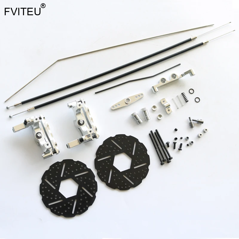 FVITEU Front Wheel Cable Brake system Set For 1/5 HPI Baja 5B 5T SS 5SC ROVAN KM 1.0 2.0