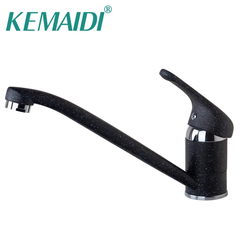 KEMAIDI New Long Spout Hot/Cold Swivel 360 Spray Chrome Brass Water Tap Sink Kitchen Torneira Cozinha Tap Mixer Faucet