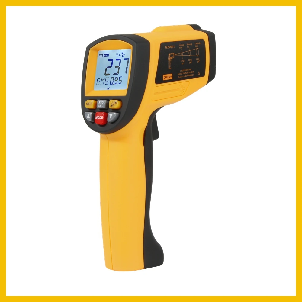 Digital Handheld Gun Non Contact Infrared Thermometer Laser Pyrometer Professional Industrial Temperature Gun GM2200-BENETECH