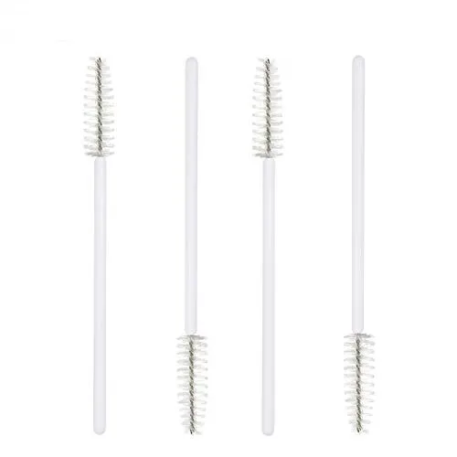 200pcs Disposable Mascara Wand Eyelash Eyebrow Brushes White Applicator Eyelash Extension Make Up Brush Accessories