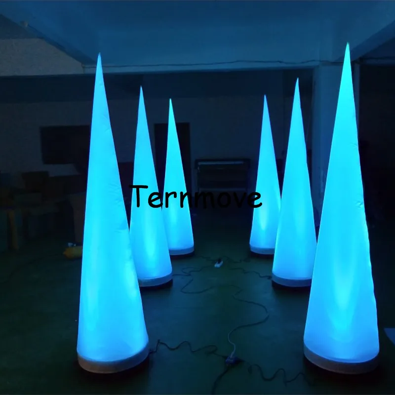 Colorful Inflatable LED Light Column/Inflatable Cone for Party Decoration Waterproof Luminous Remote Control Color Changing