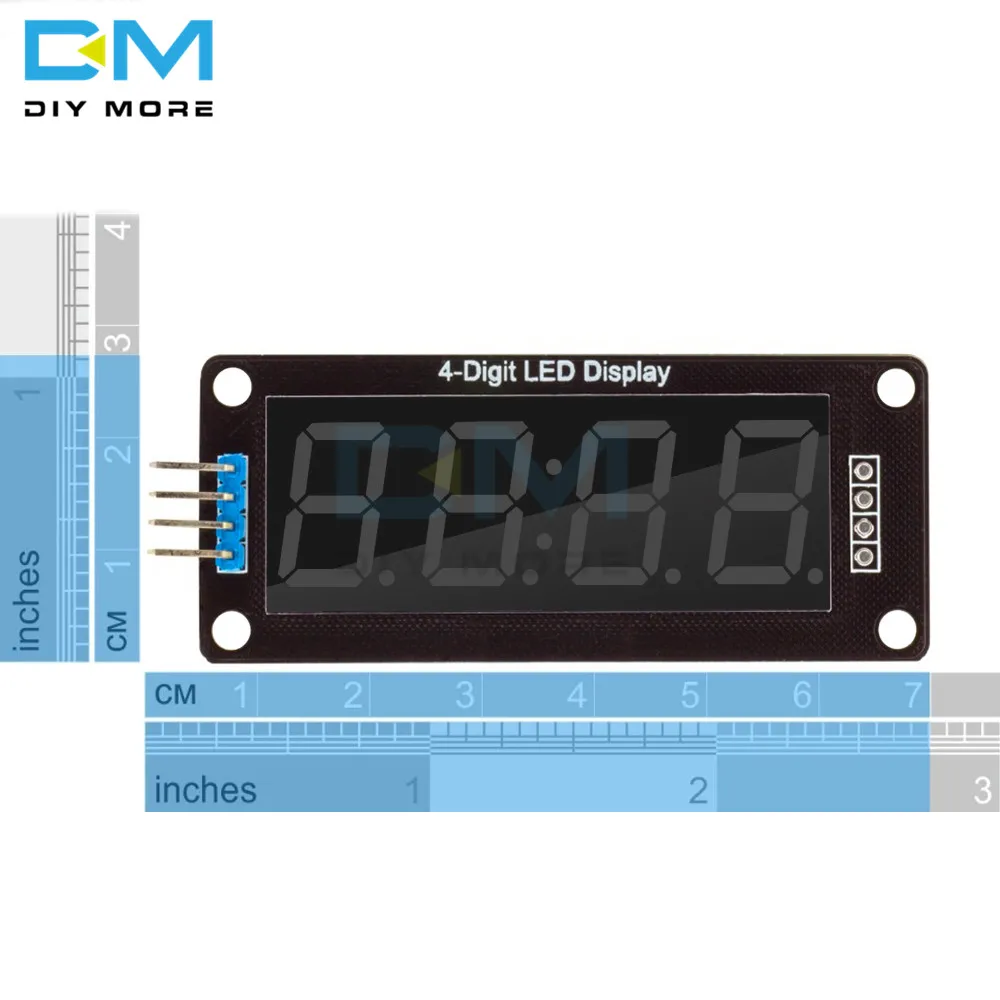 LED 4 Digit 4-Digit 0.56 Inci LED Digital Kuning Tampilan TM1637 Tabung Desimal 7 Segmen Jam Titik Ganda Modul UNTUK Arduino