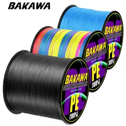 BAKAWA Brand 300M PE Braided Fishing Line 4 Strand 10-120LB Multifilament Fishing Line for Carp Fishing Wire for All Fishing