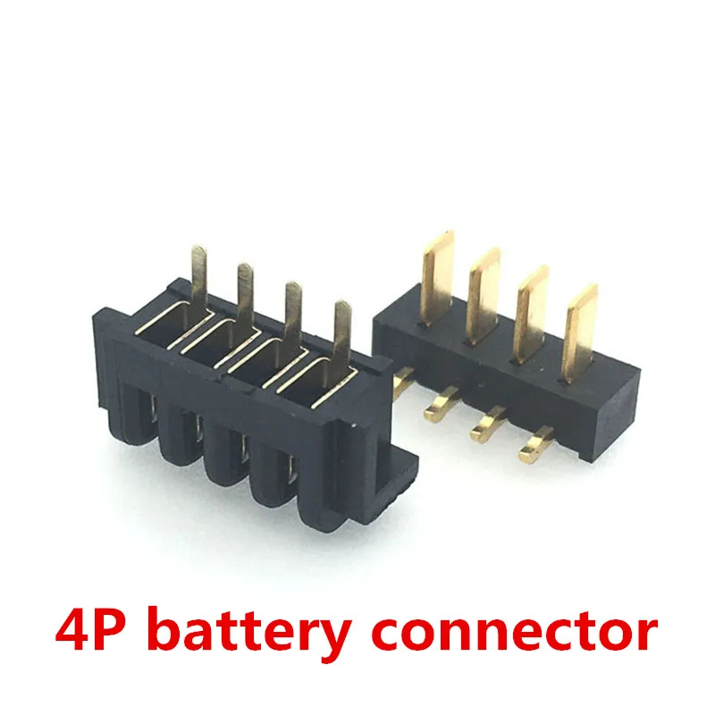 4PIN micro Inner battery connector Holder clip contact  pitch 2.5mm 90 degree bend foot male and female plug