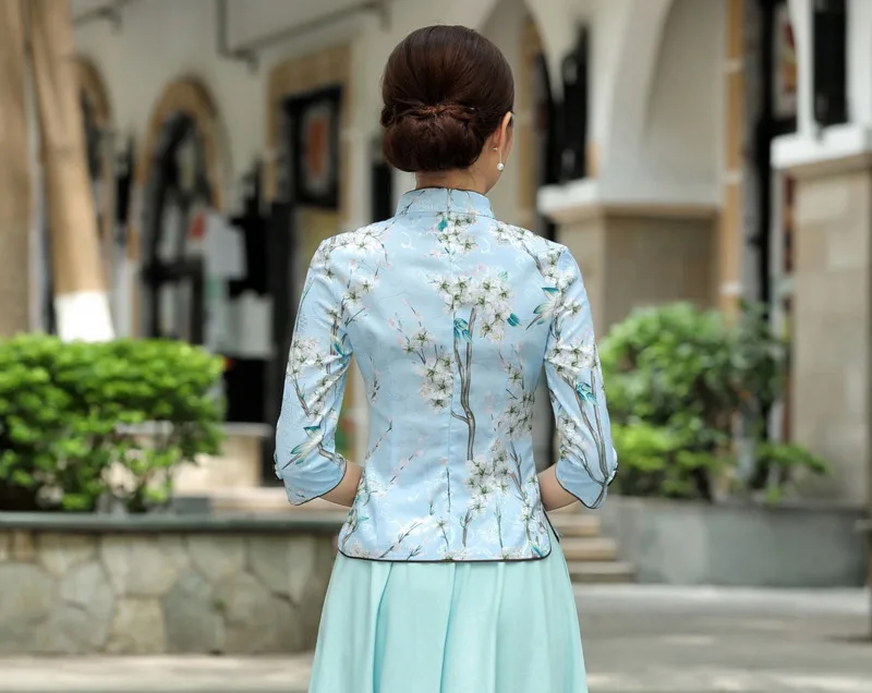 Sheng Coco 9 Color Chinese Qipao Tops Women Camisa China Mujer Summer New Pattern Cheongsam Shirt   Chinese Traditional Clothing