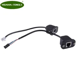 rj11 rj12 6p4c 6p6c telephone female socket to male adapter jumper lan network ethernet bulkhead panel mount extension cable