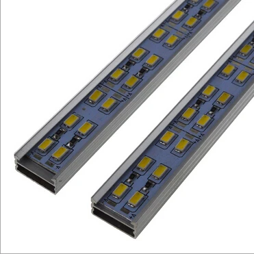 10pcs 50CM 72LEDS LED double line hard strip bar light 12v 24V 144pcsLED/M 5630/5730 led bar with Aluminum groove