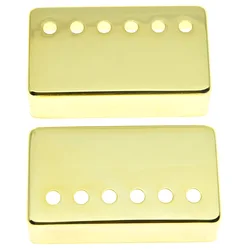 KAISH Set of 2 Humbucker Guitar Pickup Cover Brass Humbucker Pickup Covers 49.2mm/52mm Pole Spacing Fits most Gibson Les Paul