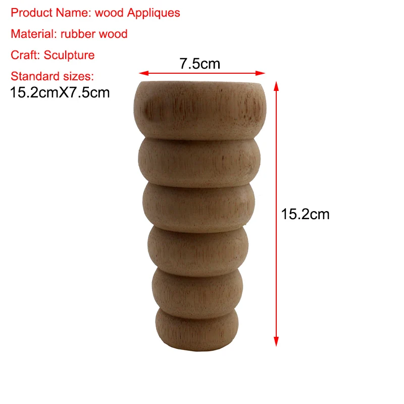 VZLX Furniture Legs Floral Wood Carved Decal Corner Appliques Frame Woodcarving Decorative Wooden Figurines Crafts Home Maison