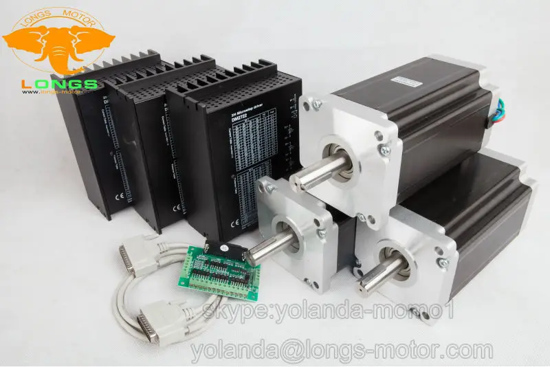 

Stepper Motor 3Axis Nema42 42HS5460 3256 oz.in Drivers DM2722A 220V CNC Router Mill Cut LONGS MOTOR